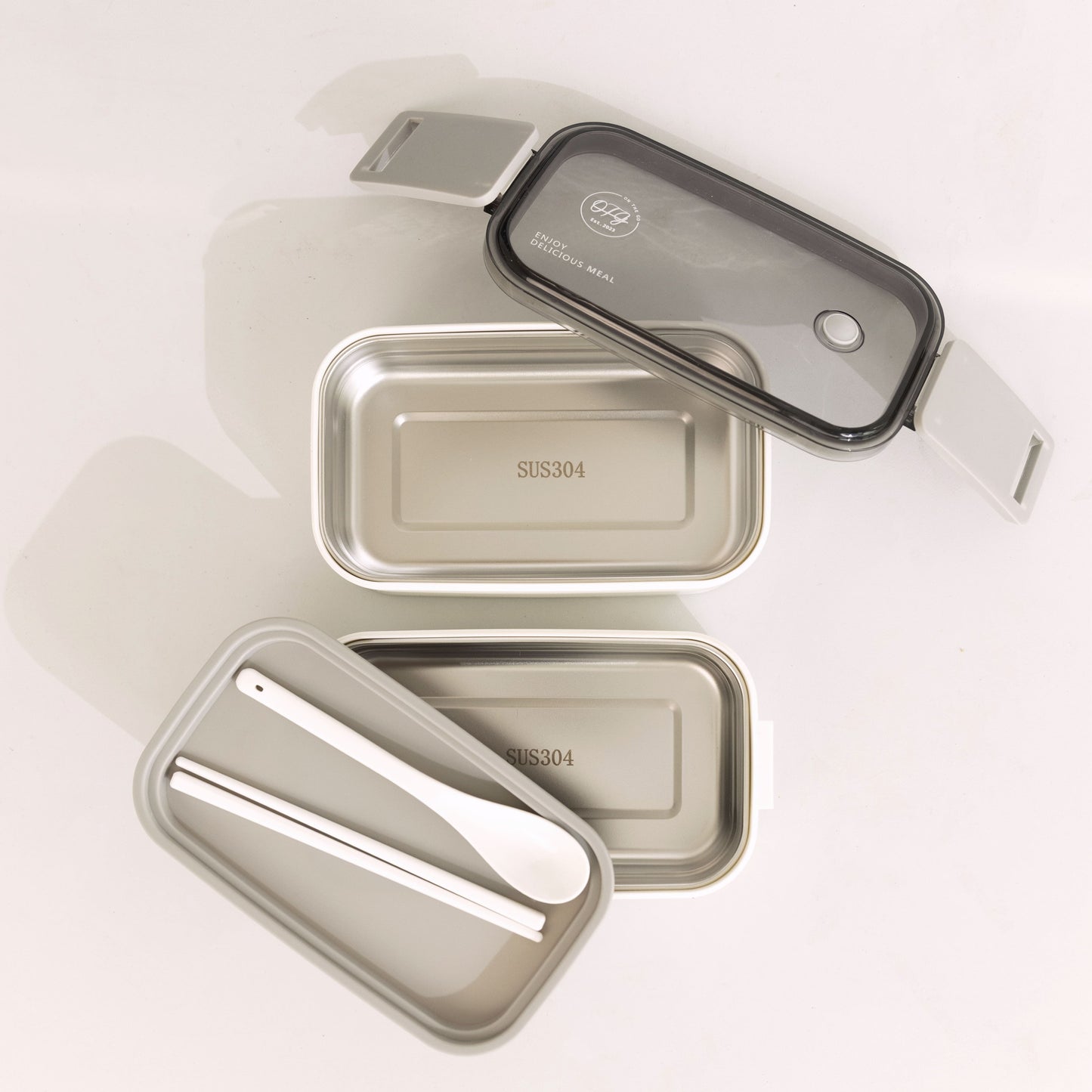 Double Layer Stainless Steel Lunch Box - (1400 ml) - On The Go
