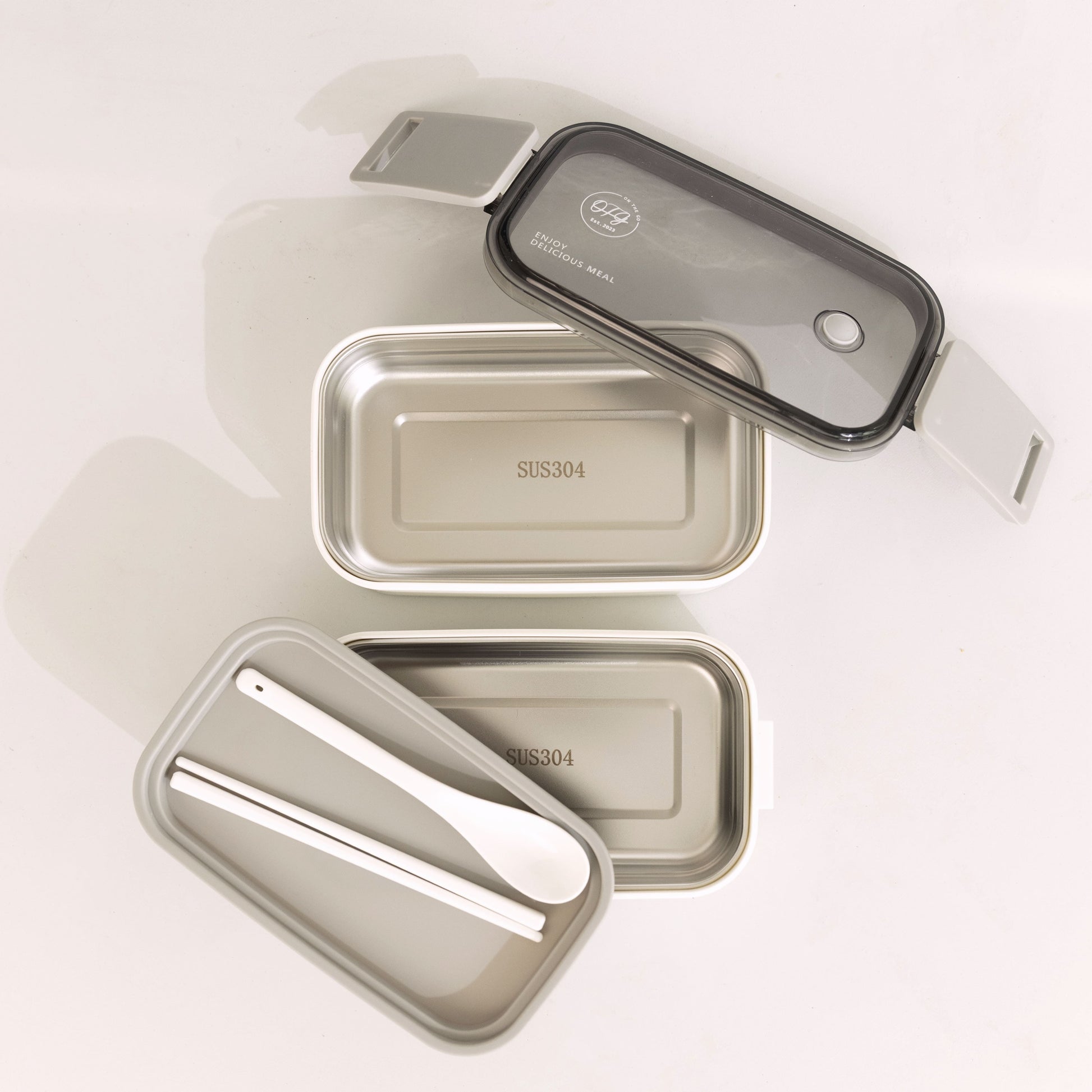 Double Layer Stainless Steel Lunch Box - (1400 ml) - On The Go